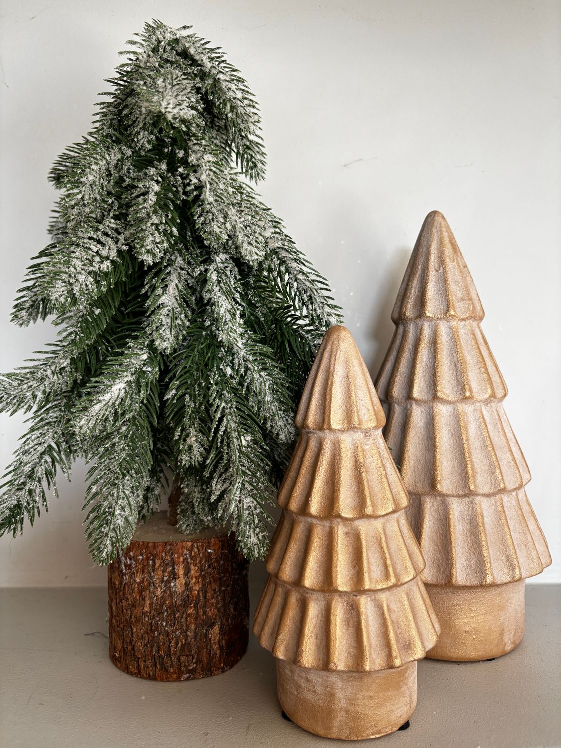 Kerstboom antique gold 21,5 cm