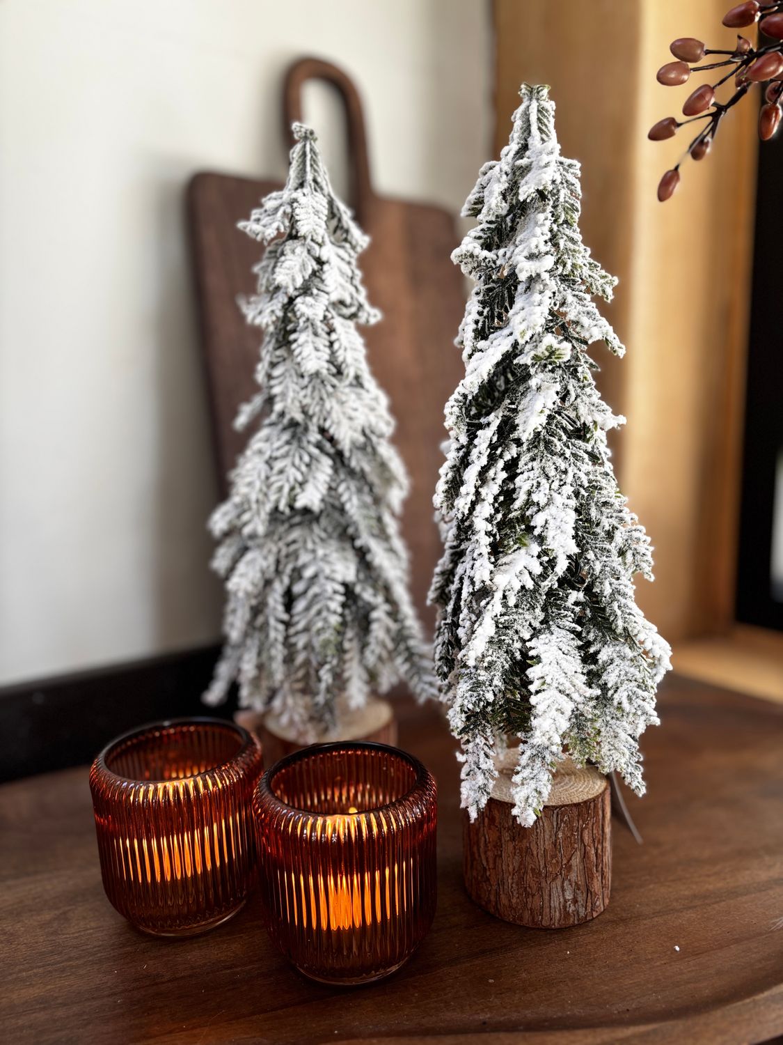 Zijden kerstboompje sneeuw