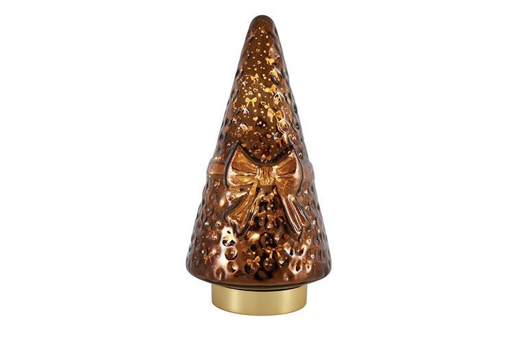 Led kerstboom bruin strik