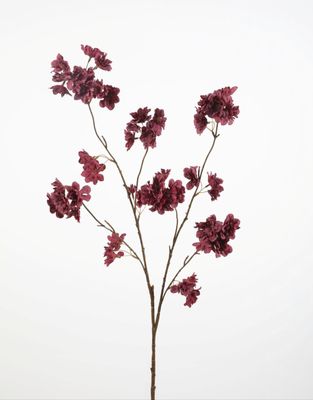 Cherry blossom spray burgundy 114 cm