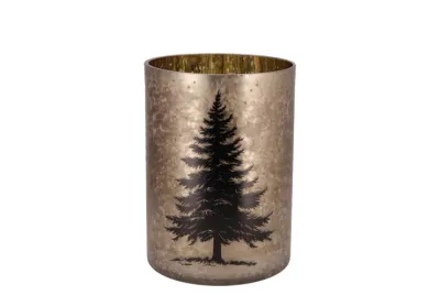 Gouden theelicht Christmas tree 13 x 10