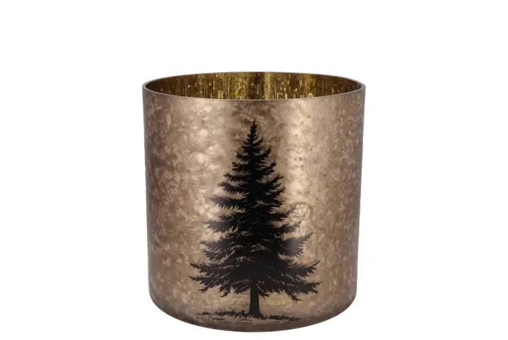 Gouden theelicht Christmas tree 15 x 15