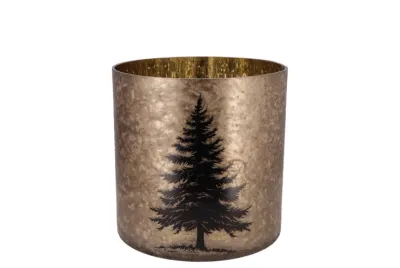 Gouden theelicht Christmas tree 15 x 15