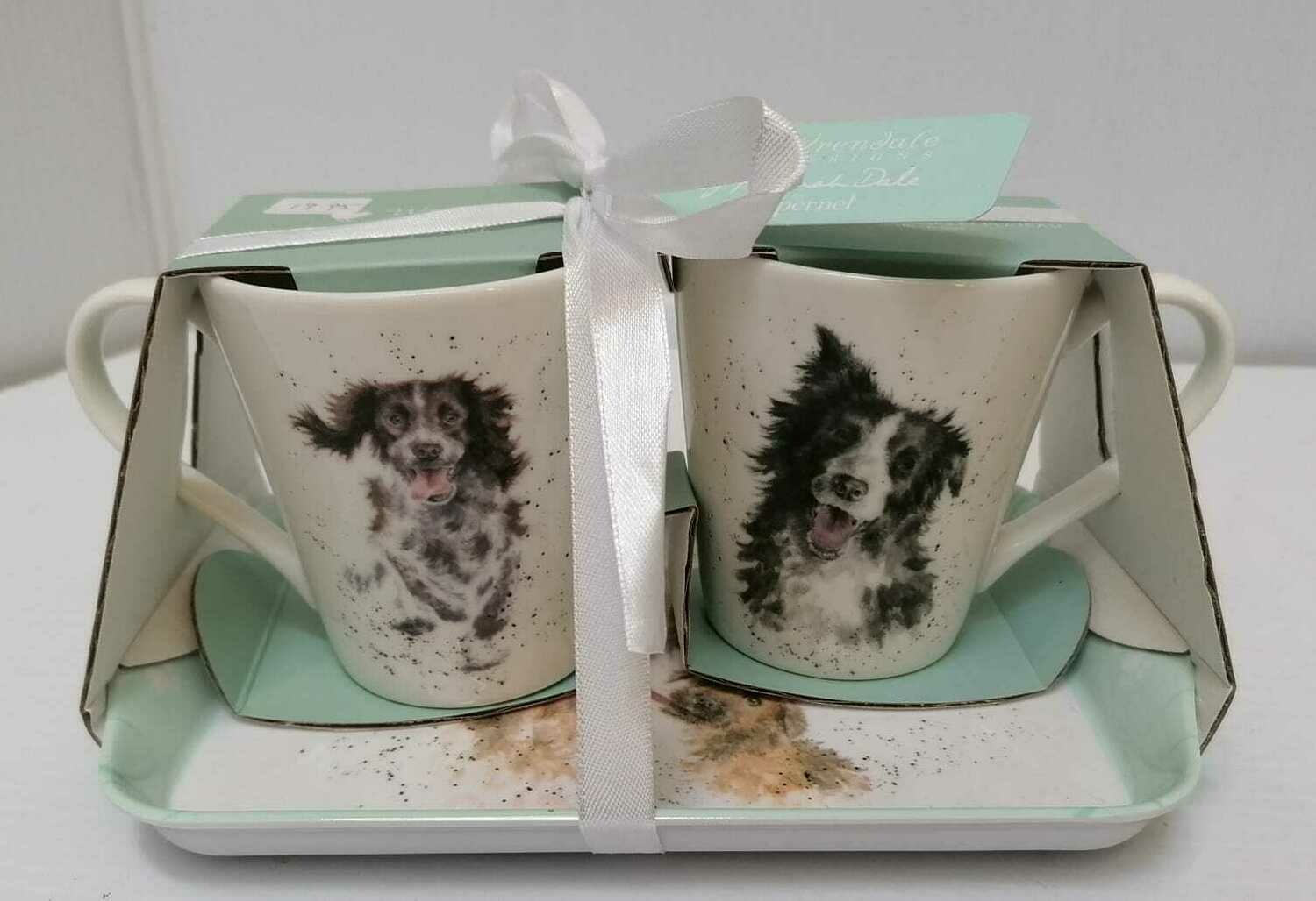 Set of 2 mug with tray Set of 2 mug with tray