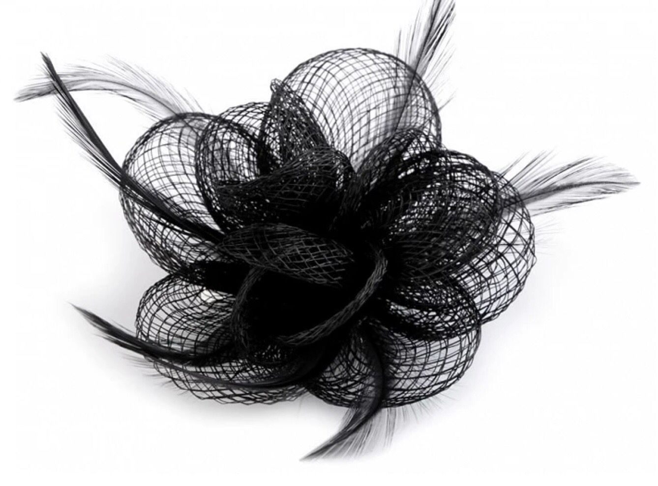 Brooch Flower with Feathers