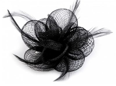 Brooch Flower with Feathers
