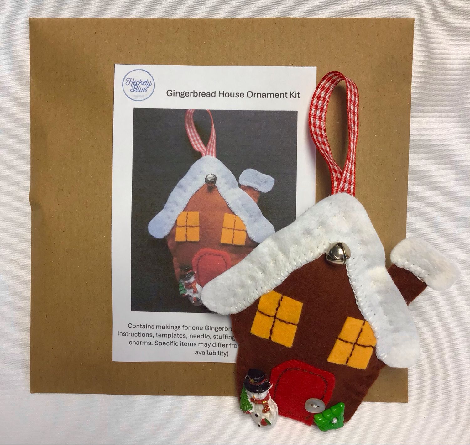 Gingerbread House Ornament Kit Sewing kit