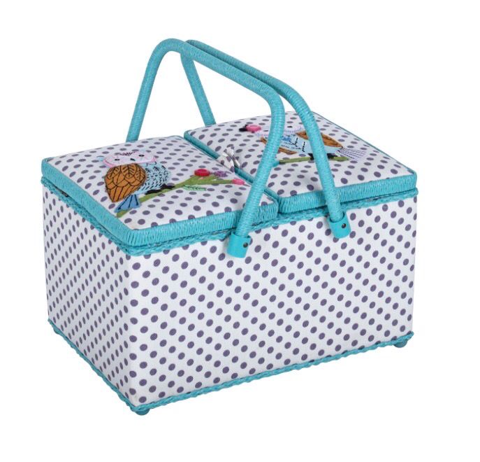 Sewing Box Twin Lid – Owls