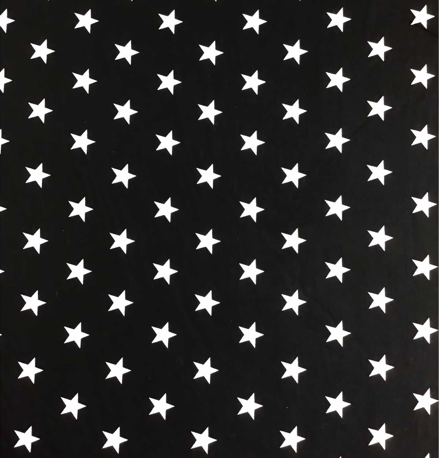 Black Cotton Poplin with Stars