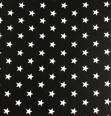 Black Cotton Poplin with Stars