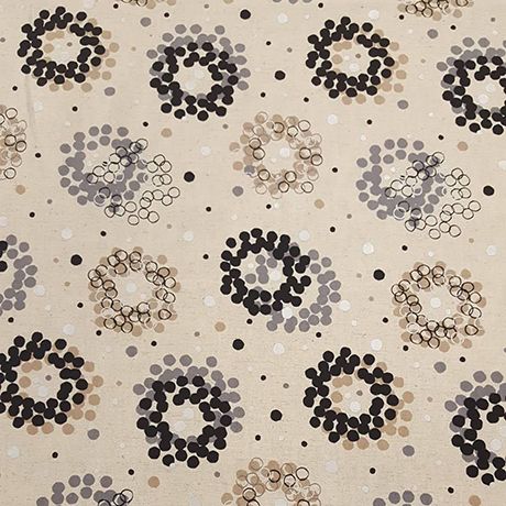 Circle On Ivory Linen Blend