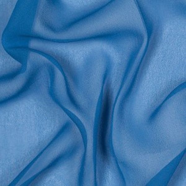 Crinkle Chiffon Blue