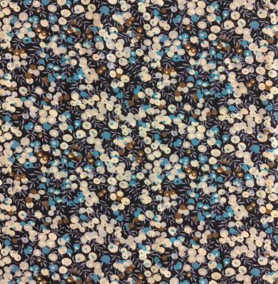 Dress Cotton- Blue/ Brown Berries