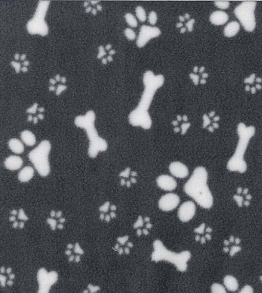 Fleece- Dog Paws And Bones