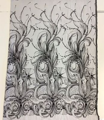Double- Sided Jacquard Black And White