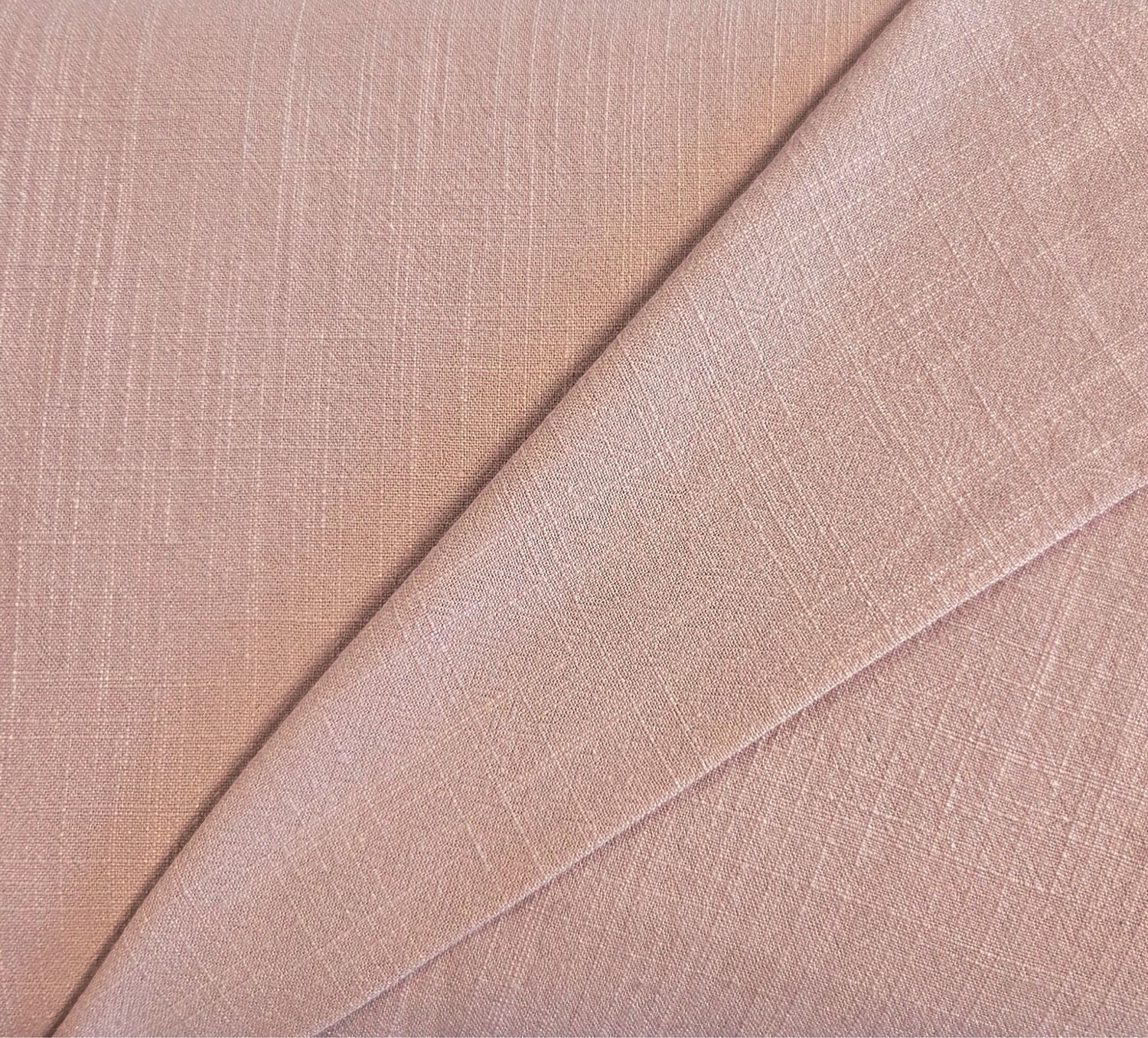 Linen Viscose Mix- Champagne/ Pink