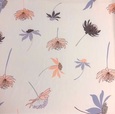 Lightweight Patterned Scuba- Floating Flowers