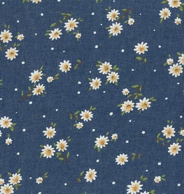 Lightweight Denim- Daisies