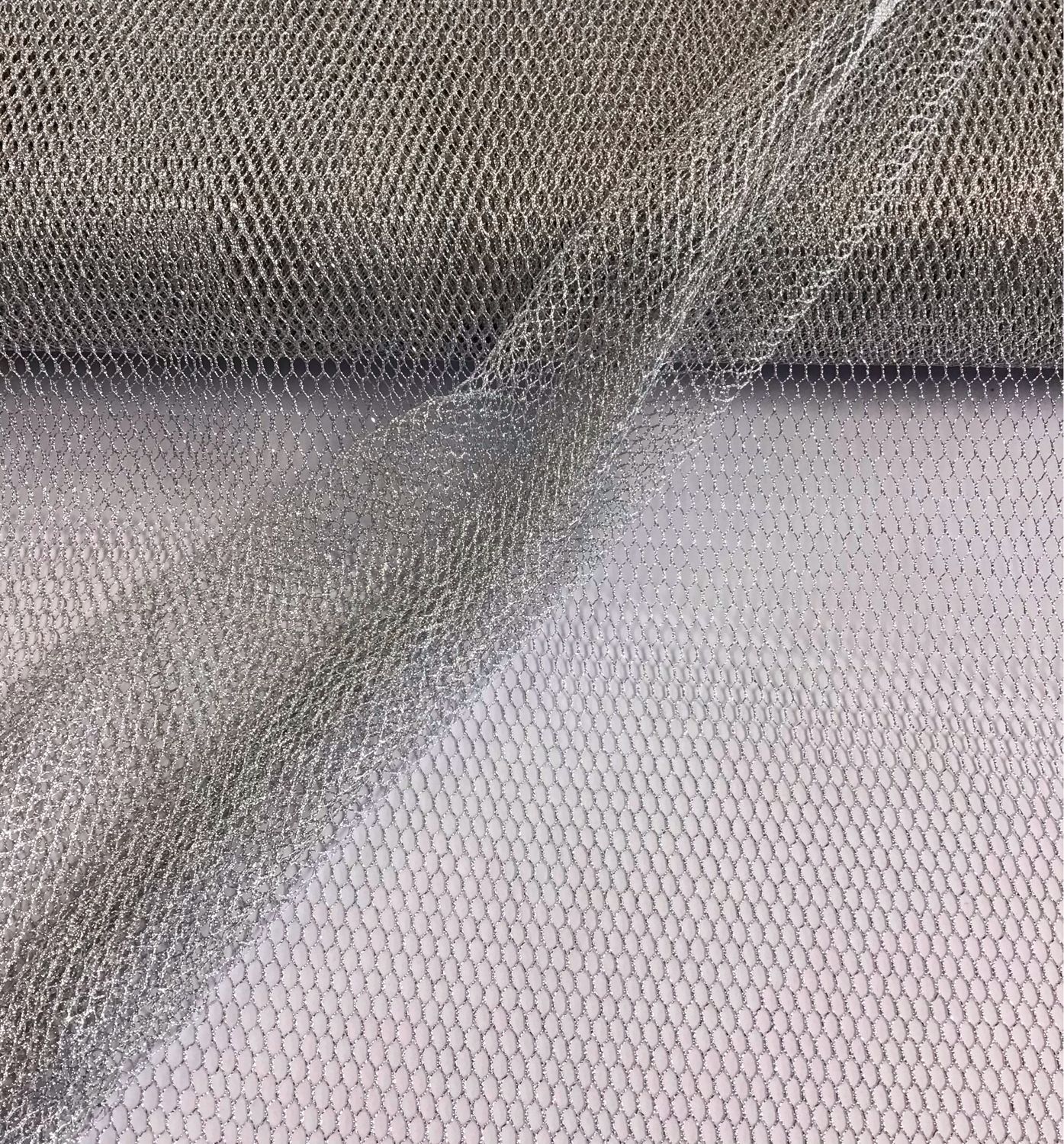 Metal Shiny Mesh- Silver