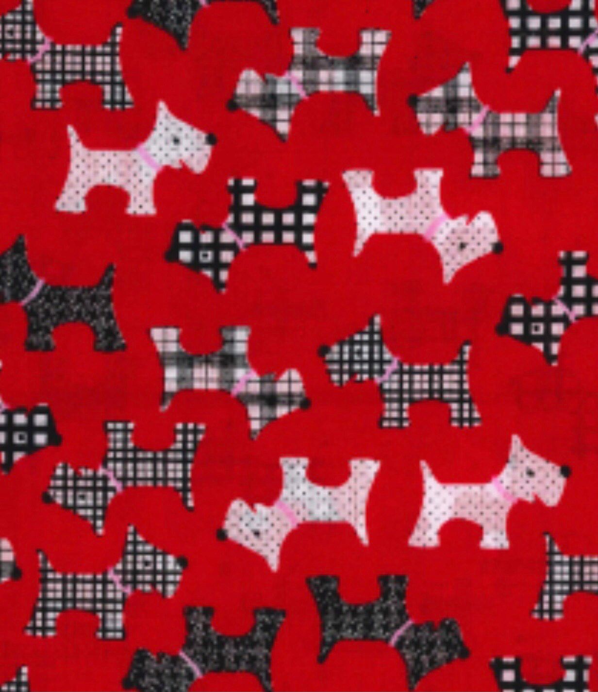 Polycotton- Scottie Dogs
