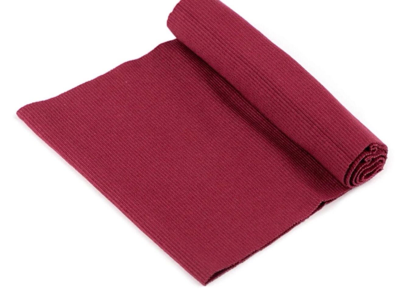 Ribbing / Elastic Rib Knit Fabric- Bordeaux (1)