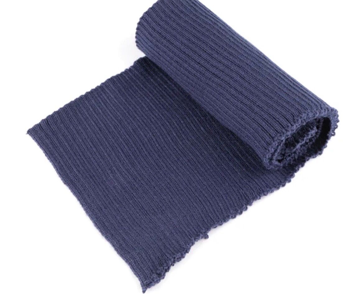 Rib Knit Elastic, thick- Navy