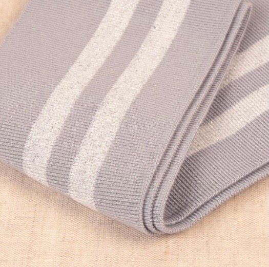 Ribbing/ Elastic Rib Knit Fabric- Silver Grey