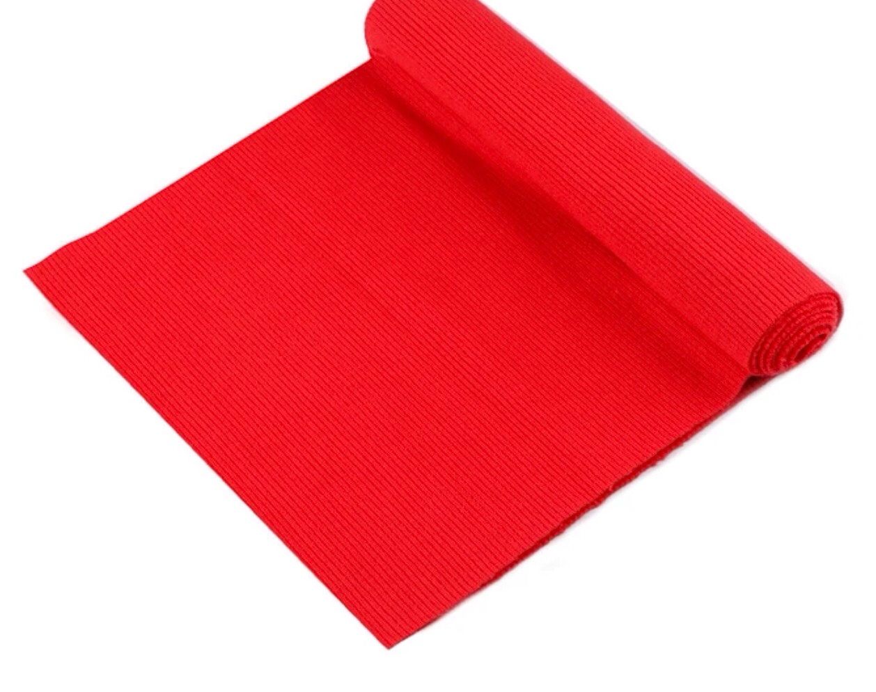 Ribbing / Elastic Rib Knit Fabric- Red (54)