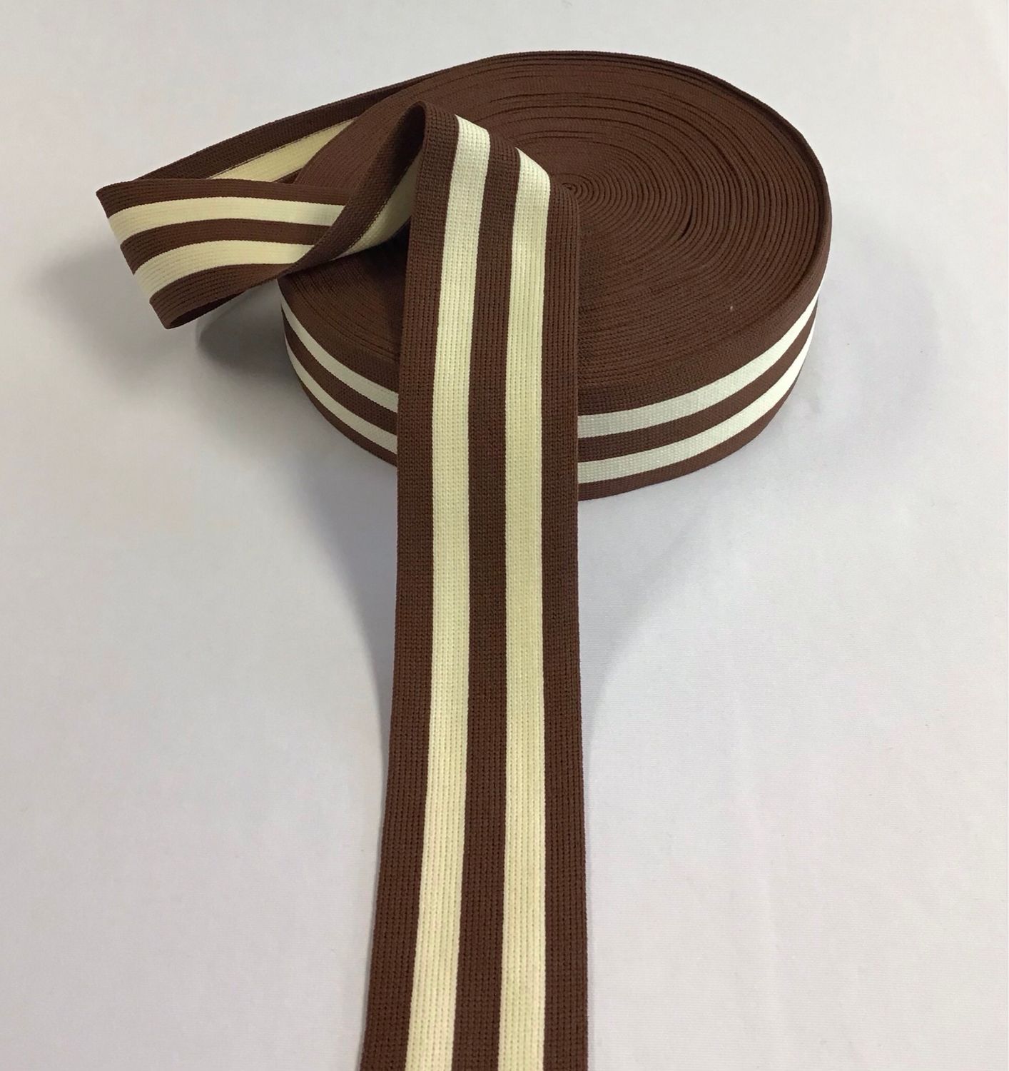 Side Ribbing- Brown/cream
