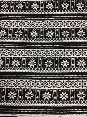 Wool Mix - Black/ White