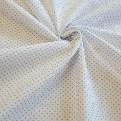 Blue Polka Dot Small On White
