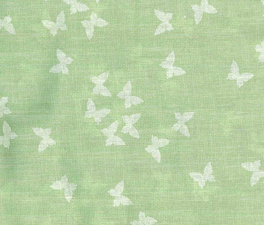 Butterflies On Green Sheeting