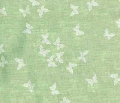 Butterflies On Green Sheeting