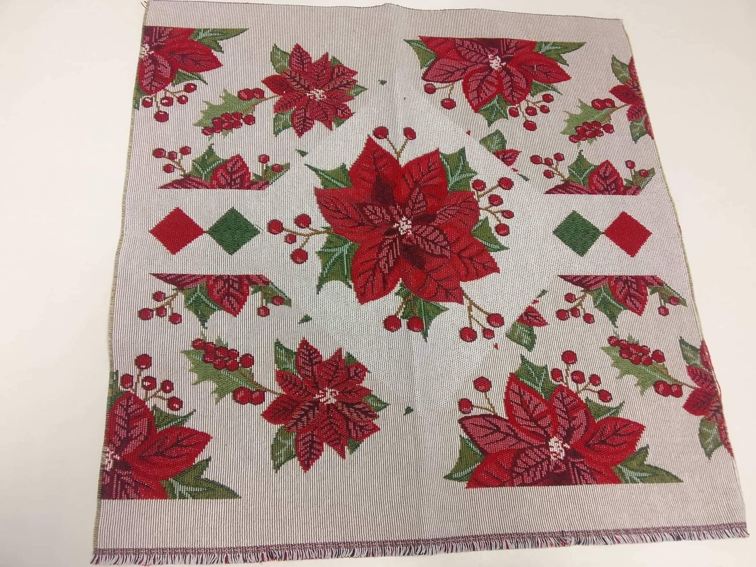 Christmas Poinsettia Cushion Panel