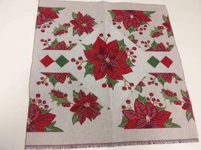 Christmas Poinsettia Cushion Panel