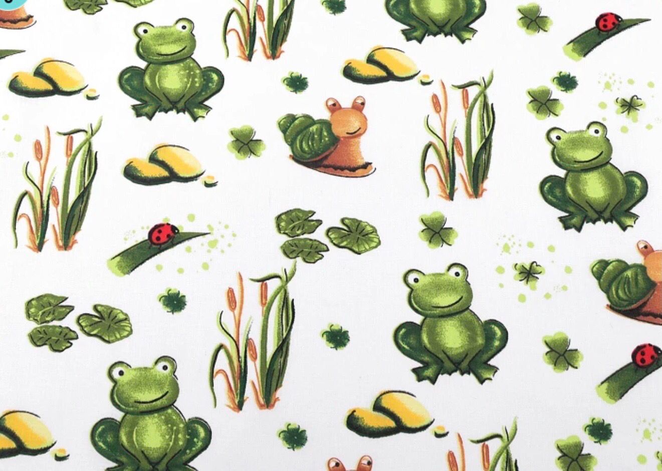 Cotton Fabric- Frog
