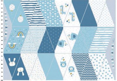 Blue Bunting Panel