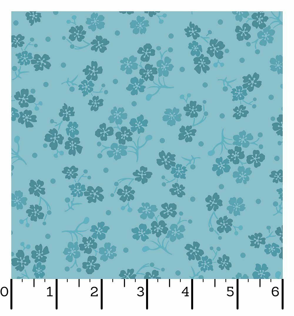 Carnaby Street Tonal Flowers Blue