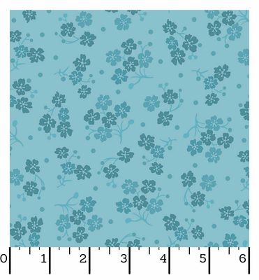 Carnaby Street Tonal Flowers Blue