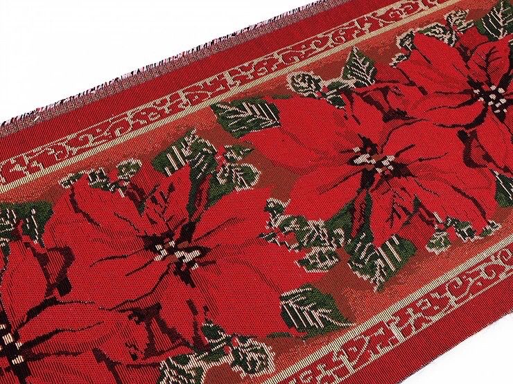 Christmas Poinsettia Tapestry Fabric