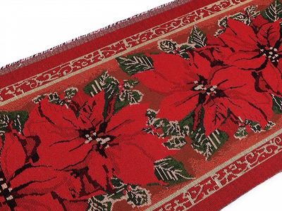 Christmas Poinsettia Tapestry Fabric