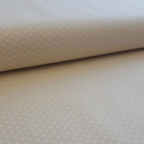 Cream White Polka Dots