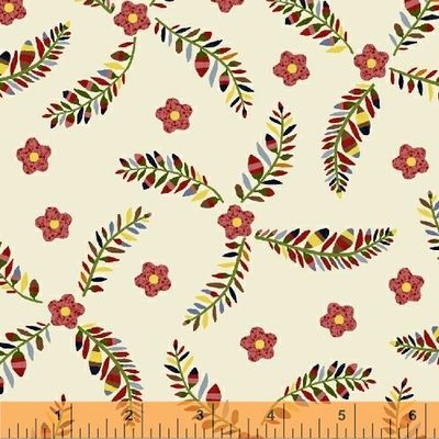 Vines - Floral Pinwheel - Cream