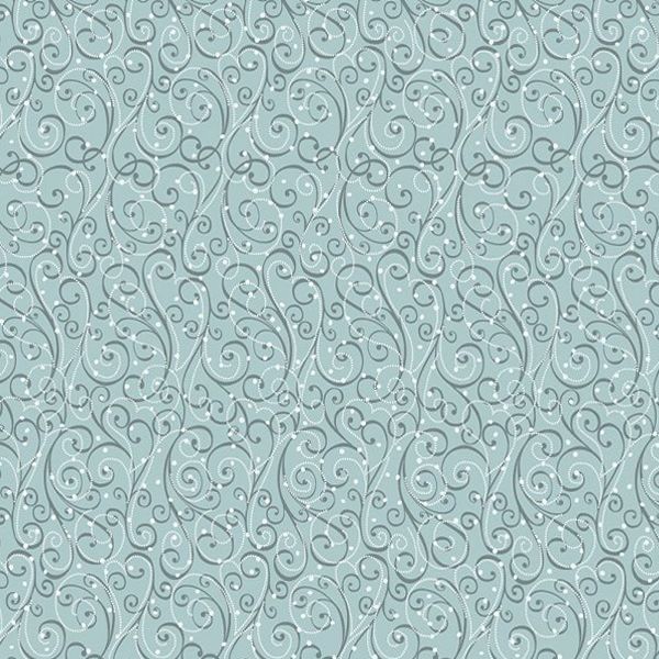 Holiday Cheer Blue Scrolls