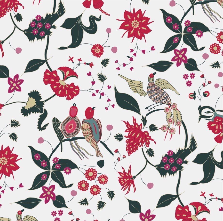 Indian Summer- Love Birds White