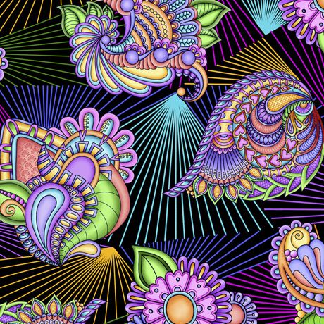 Festival - Floral Prism Black
