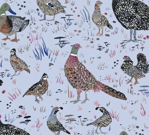 Fox Wood-Bird Season in White