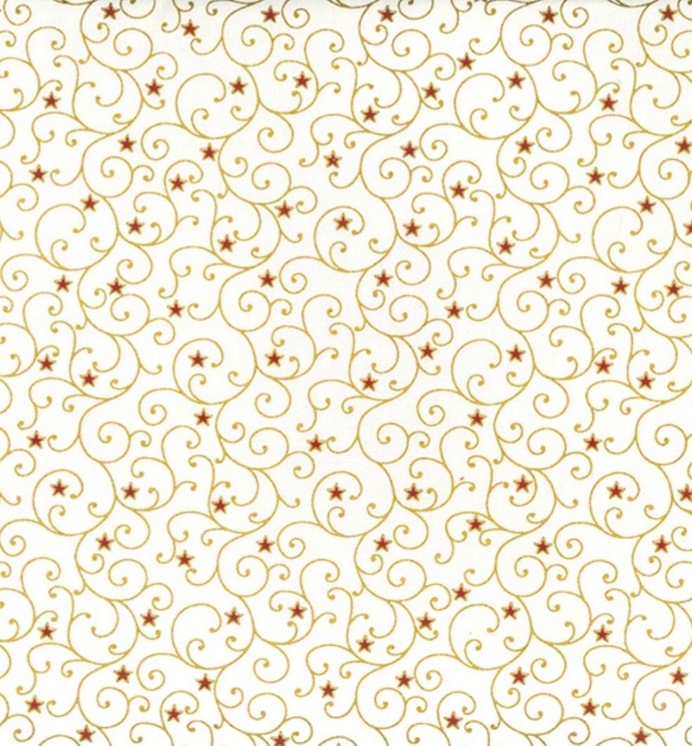 John Louden Christmas Fabric- Cream