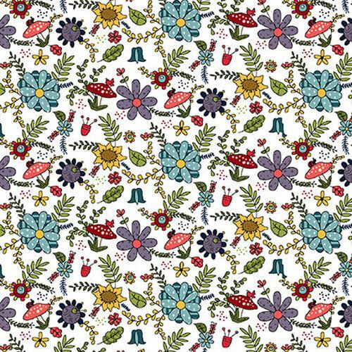 Gnome for the holidays- Floral- White