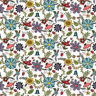 Gnome for the holidays- Floral- White